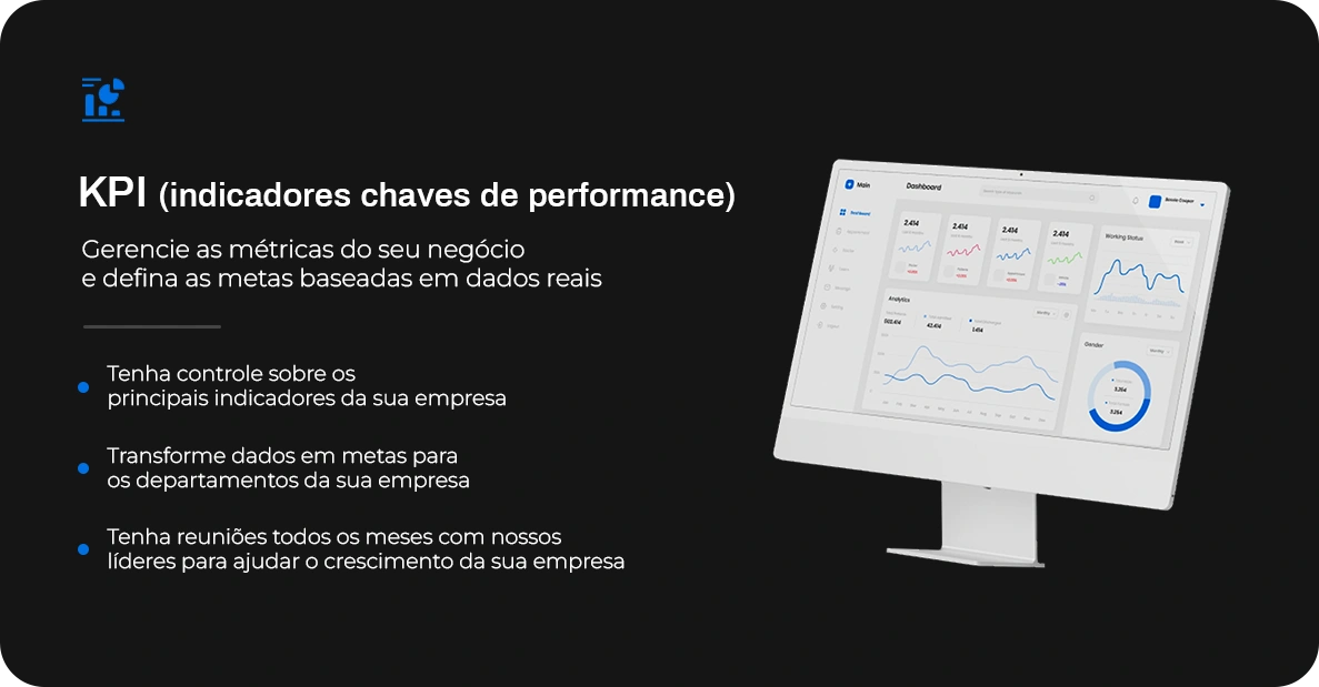 KPI: Monitoramento e análise de indicadores-chave de performance como taxa de conversão, custo por lead, retorno sobre investimento e outras métricas importantes para acompanhar o sucesso das estratégias de marketing