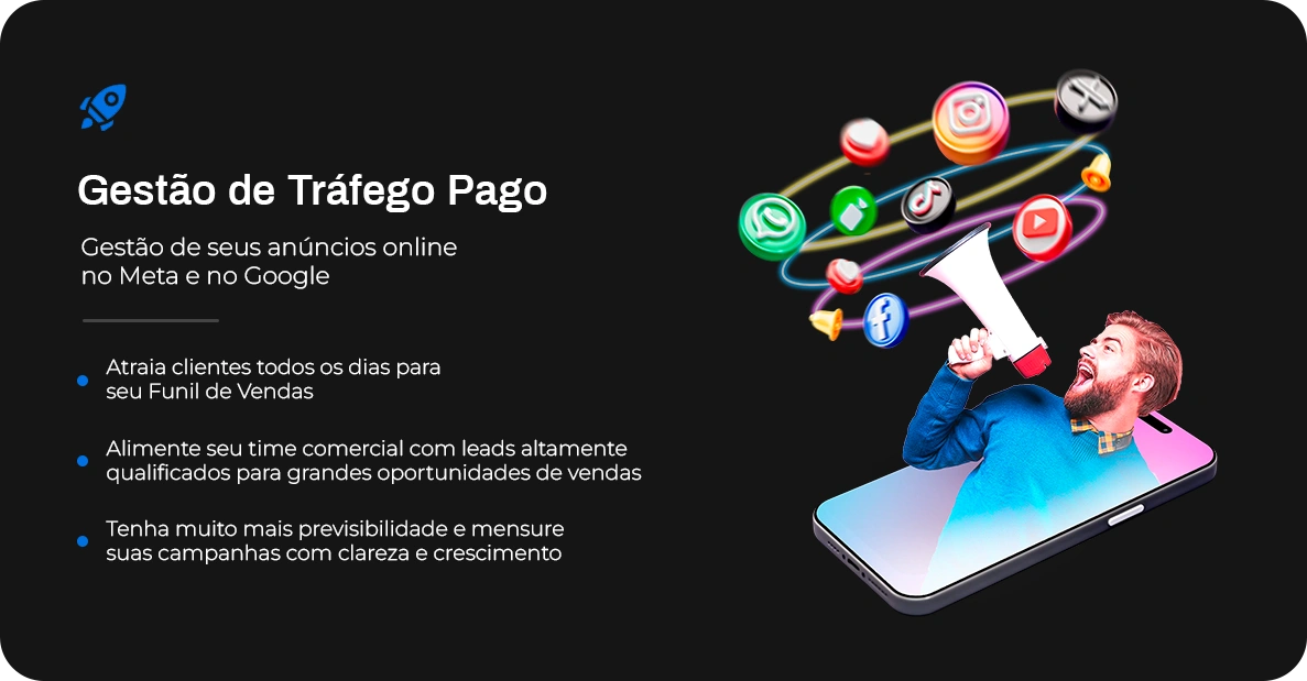 Gestão de Tráfego Pago: Otimização de campanhas em Google Ads, Facebook Ads e outras plataformas para maximizar o retorno sobre investimento e gerar leads qualificados para sua empresa